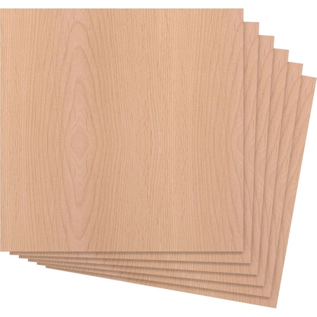 Ekena Millwork 23 3/4W x 23 3/4H x 3/8T Wood Hobby Boards, Alder, 6PK HBW24X24X375BAL